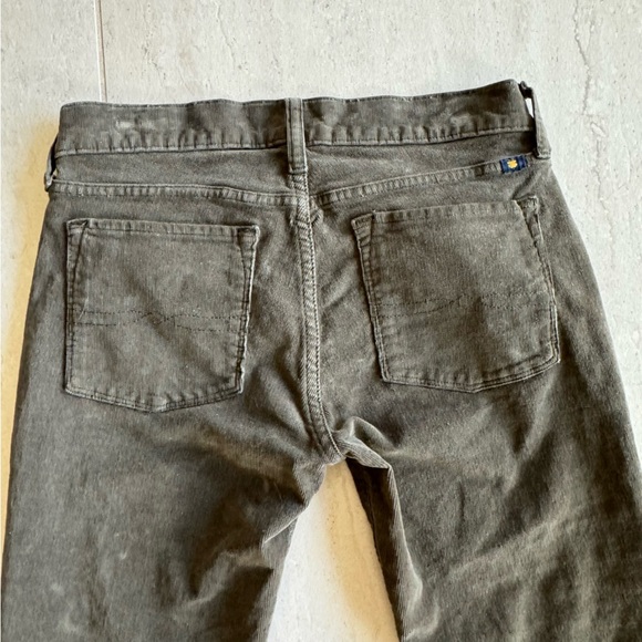 Lucky Brand Charlie Skinny Corduroy Olive Green Pants Size 27 - Picture 9 of 9